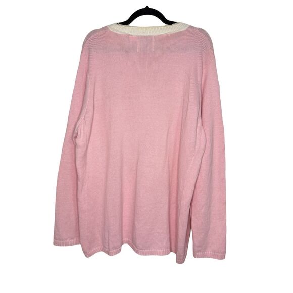 SOLD🚫 Vintage Storybook Knits Women’s 3X Puppy Dog Cardigan Sweater Pink Bulldog - Picture 8 of 8